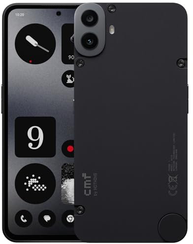 CMF Phone 1 8+128GB - Unlocked smartphone with 50 MP Sony rear camera with Ultra XDR, 6,67 Super AMOLED display and Nothing OS 2.6 - Black