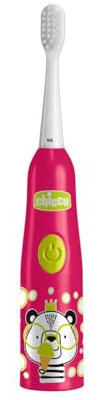 Chicco Spazzolino Elettrico a Batteria per Bambini, con Setole Morbide, Adatto ai Bambini dai 3 Anni in Su, Testa Vibrante Morbida, Azione Delicata Sullo Smalto e Sulle Gengive Sensibili, 3 Anni+