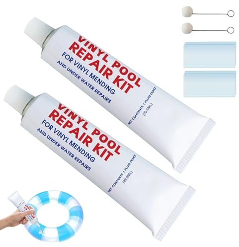 Recitem Pool Reparaturset, Wasserdichtes Luftmatratze Flickzeug, Aufblasbares Reparaturset für Inflatables, Whirlpools, oberirdische Pools, Hüpfburgen & Luftmatratzen, Unterwasser Reparatur (2 Pcs)