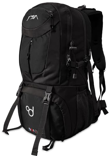 OcioDual Mochila Senderismo 50L, Mochila Trekking Multifuncional, Ligera, Impermeable, Plegable, Mochilas Montaña para Camping, Acampada, Escalada, Marcha Nórdica