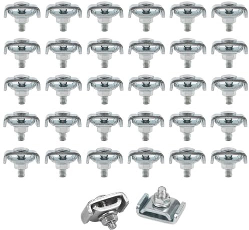 30 pezzi Morsetti di collegamento rinforzati per canalina portacavi in rete metallica Connettore adatto canalina di cavi di 4 mm-6 mm di Diametro