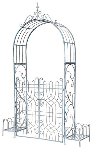 Vzhrvd Garden Arch, for Outdoor Wedding Party, Metal Garden Arbors, for Climbing Plant, Garden Arch with Gate, for Decoration, Garden Trellis