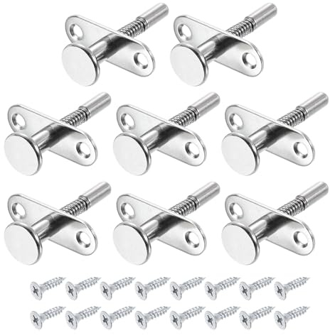 QUARKZMAN Chiavistelli a Spillo, 6,5x55mm/0,26x2,17 Chiusura a Stantuffo Bullone a Molla in Acciaio per Mobili Armadio Letto Porta, 8pz