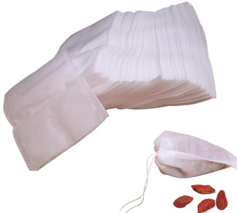 Sacchetti di tè vuoti - sacchetto di tessuto non tessuto alimentare, bustine di tè per il tè sciolto | 2,76x1,97 pollici sacchetti filtro tè non tessuti, sacchetti 100x non sbiancati per il caffè