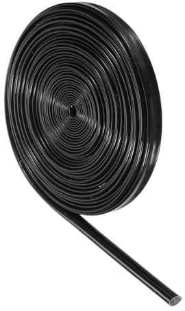 QUARKZMAN Guaina Intrecciata Isolante per Cavi, 26 Ft-5/16 Pollice ID Nero, Guaina in fibre di Vetro Siliconata ad Alta Temperatura per Avvolgimento Cavi, Protezione Cablaggio Auto