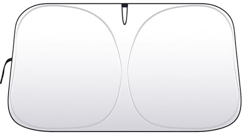 Sonnenschutz Auto Frontscheibe, 140x70cm Universeller Autosonnenschutz, Innen Frontscheibenabdeckung Faltbar, Sonnenblende Vorne, Windschutzscheibe für Sommer Selbsthaftend UV Hitzeschutz Plane (L)