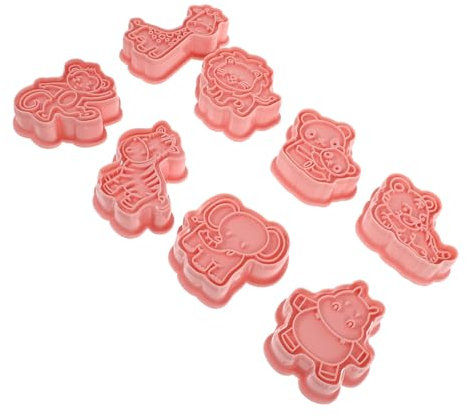 TOPPERFUN 8piezas Cortador De Galletas De Jirafa Molde Para Galletas De Plástico Herramienta Para Hornear Molde Para Hornear Uso Pasteles