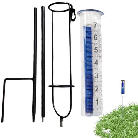 Indice de pluie Ga - Mintegne de pluie pour la cour | Collecteur de pluie pour le jardin | Hauteur réglable jauges de pluie précises | Tiges de pluie enregistrant les précipitations |