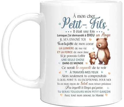 HALUMI Tasse mit Botschaft, originell an meinen kleinen Sohn mit all meiner Liebe, Geschenkidee für Oma, für Familie, Geburtstag, Weihnachten, Valentinstag, Souvenir, Jungen, Herren, Keramiktasse
