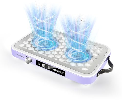 JODSONE Professioneller Nagel-Staubsammler mit Dual-Turbo-Lüftern und LED-Display, tragbar, hocheffiziente Staubentfernung, intelligente Steuerung für Nagelkunst und Salongebrauch
