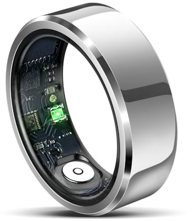Smart Ring for Women & Men, Fitness Tracker With Step Counter, Calorie Tracking & 7 Sportlägen, IP68 Vattenförsvarsaktivitet Ring med Familjens Hälsodatdelning (12#)