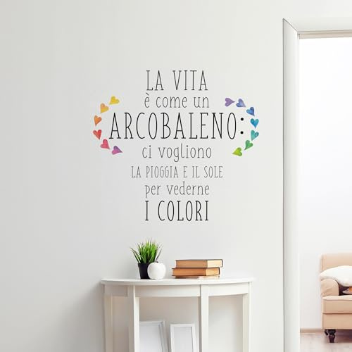 CREARREDA Sticker da Parete Adesivo Murale in Vinile Atossico Rimovibile, Decorazione per Cameretta, Salotto e Cucina per Pareti Lisce Facile da Attaccare e Durevole