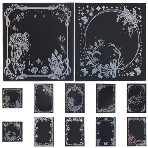 Homoyoyo 20blätter DIY Hintergrundaufkleber Scrapbook Aufkleber Dekorative Glitzeraufkleber Für Fotoalbum Basteln Journaling Zubehör