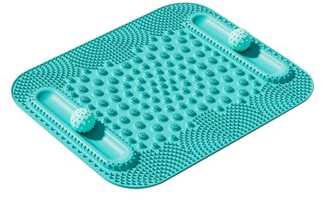 Xijobido Tapis Massant pour Pieds | Tapis De Pieds Portable À Points De Pression | Outils De Massage Avec Double Piste À Billes Pour Stimulation Des Jambes Et De La Circulation Pour Adultes Et