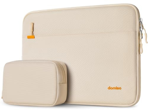 DOMISO Laptoptasche Hülle für 14 Zoll MacBook Pro M5 2026/M4/M3/M2/M1/Max | Laptophülle Notebook MacBook Tasche Laptop Hülle Case für MacBook Pro 14 Zoll(2026–2021),Wasserdichte Schutzhülle,Beige
