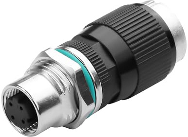 CERRXIAN Adattatore da RJ45 a M12 a 4 pin, M12 4 pin femmina a connettore Ethernet RJ45, impermeabile IP68, per sistemi di automazione, plug and play (femmina a 4 pin)