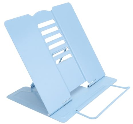 Artibetter Support de Lecture de Bureau, Support de Livre de Bureau, Bibliothèque en Métal, Bleu, Multifonction, pour Partitions Musicales et Livres, Apprentissage, Chambre, Garçon et Filles