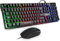 Mafiti RK101 Combo Teclado Español y Ratón,Teclado Retroiluminado y Ratón Gaming Retroiluminado, Sensación Mecánico Teclado, Ideal para Jugar y Trabajar