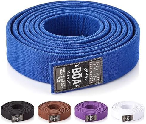 Bõa Ceinture BJJ Curitiba Bleue A2 pour | Ceinture Jiu Jitsu Brésilien | Coton Résistant | Ceinture d’Entraînement Arts Martiaux | Confortable et Durable