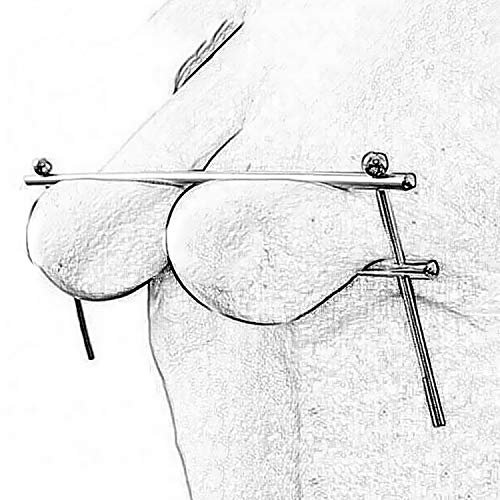 Pezones Pinzas Estimulación con Ajustables Barra Retractora de acero inoxidable,Pezón Corrección Bondage Clips Pecho Juguetes Sexuales BDSM Erótico Sex Torture Sexual para mujeres Fetiche