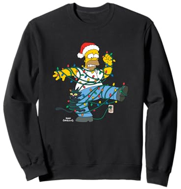 Las luces navideñas de Homer Simpson de Los Simpson se enredan Sudadera