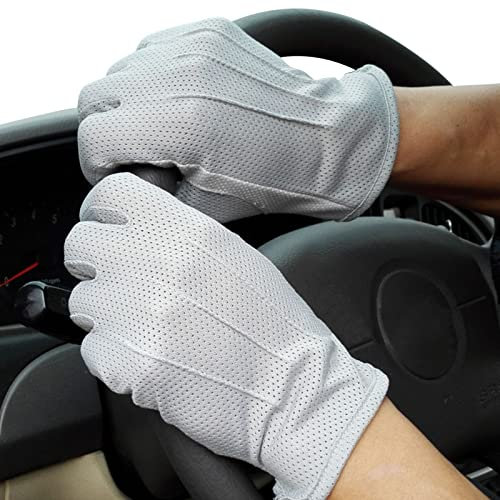 UV Schutz Sommerhandschuhe Bequem für Herren - Sonnenschutz Fahrradhandschuhe Rutschfest Anti UV Kühlung Atmungsaktiv Touchscreen für Outdoor Autofahren