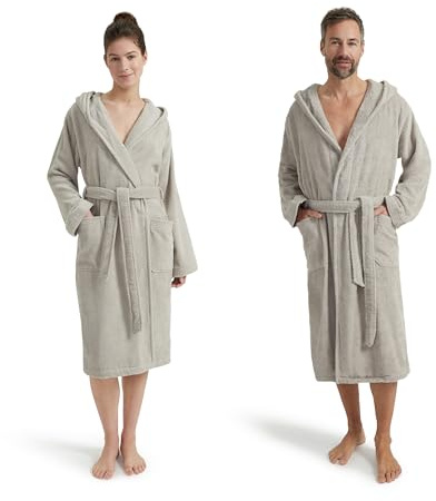 Möve Superwuschel Bademantel mit Kapuze, Größe M, Cashmere