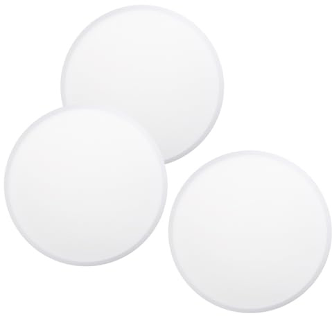 TopHomer Lot de 3 moules pour dessous de verre, ensemble de moules en silicone rond pour artisanat DIY en résine époxy, plâtre et cire (8 x 8 cm)