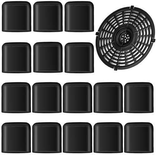 16Pcs Rubber Non-Scratch Protective Covers Tip Pieces Air Fryer Tray Rubber Feet Air Fryer Rubber Bumpers Air Fryers Crisper Plate Rubber Feet Replacement Tower Air Fryer Stoppers for Grill Pan
