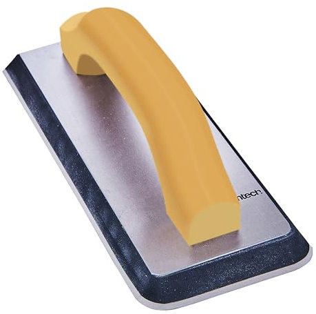 Amtech - Tile Grout Float for Even Spreading and Smooth Finish, Home DIY, Dual-Edged Design, Durable with High-Density Foam Pad and Aluminium Plate, Rounded Corners Prevent Damage (24 x 10cm)
