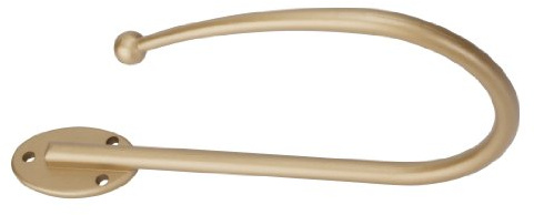 DécoProfi Raffhalter für Vorhänge/Gardinen Gold Matt I Hochwertiger Vorhanghalter/Gardinenhalter für die Wand I Dekorativer Schraubhaken für Gardinen I 1 Stück