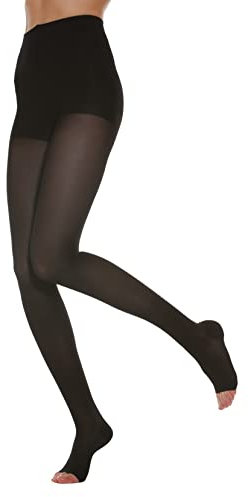 Relaxsan Basic 980A (Noir 4/XL) collant de maintien 280 Den pied ouvert compression graduée forte