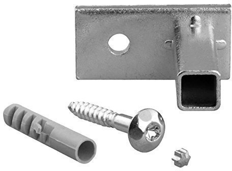 Befestigungs-Set Premium für Fenstergitter mit 12 x 12 mm Stäben Montage in die Fensterlaibung galvanisch verzinkt