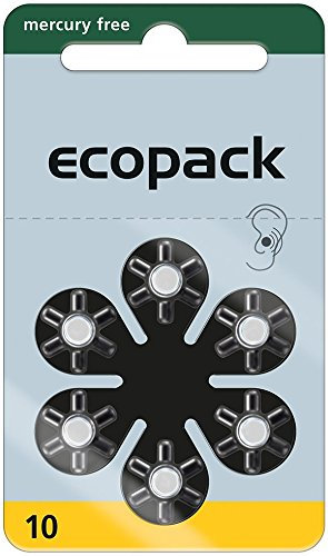Varta Ecopack Typ 10 Hörgerätebatterie Zinc Air PR70 ZL4, 60 Stück
