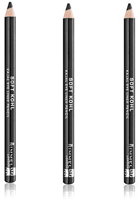 Rimmel London Soft Kohl Smudge-proof Eyeliner Pencil, Jet black, 1.2 g