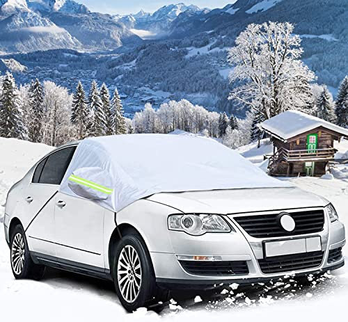 iKALULA Protezione Parabrezza Antighiaccio, Copertura Parabrezza Auto Anti-Neve Anti-UV Anti-Gelo Anti-Ghiaccio Pellicole Protettive Copriauto per Auto per la Maggior Parte dei Veicoli,130 * 220cm