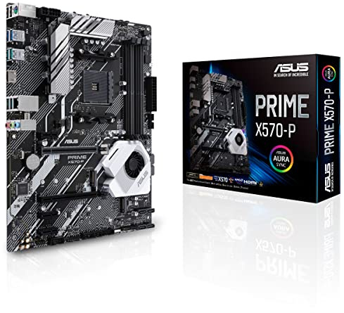 ASUS Prime X570-P Mainboard Sockel AM4 (Ryzen 3000 kompatibel, ATX-, PCIe 4.0, DDR4, USB 3.2, Aura Sync