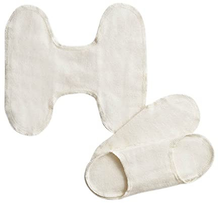 Waschbare Slipeinlagen - ohne Verschluss - 3 Stück - Weiß