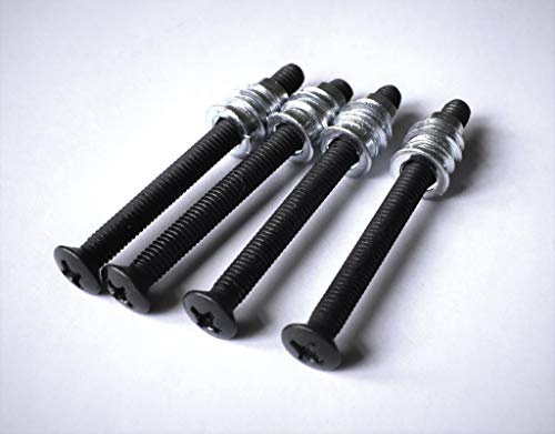 Nectite Bolt-On Neck Guitar Machine Screws and Inserts for Strat, Tele and Bass (M5-40mm, Black)