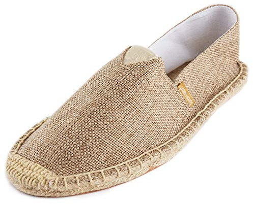 Alexis Leroy Tinta Unita Scarpe di Lino Slip On Espadrillas Loafer Scarpe da Donna Albicocca 40 EU