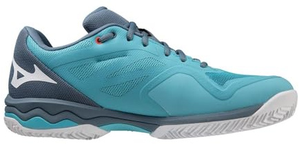 Mizuno Men's Wave Exceed Light CC Tennis Shoe, Maui Blue White China Blue, 12 UK