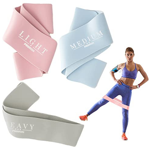 PROIRON Terra Band, Gymnastikband 3er Set, Miniband Fitness Terrabänder mit eBook auf Deutsch, Therabänder Mini Bands mit Tragebeutel, Terabaender für Deine Fitness Bänder