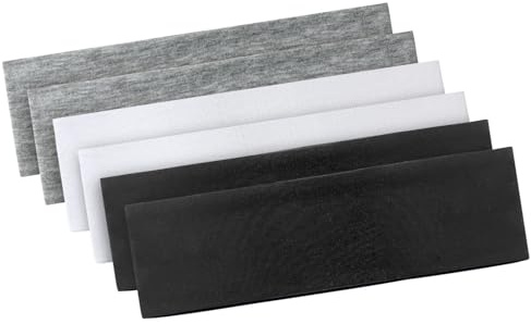 Blooms Hårband Dam Sport, Pannband Dam Bomull Hårband Elastiskt Pannband Anti-slip Pannband, Yoga Fitness Löpning Träning Gym (Svart Vit Grå)