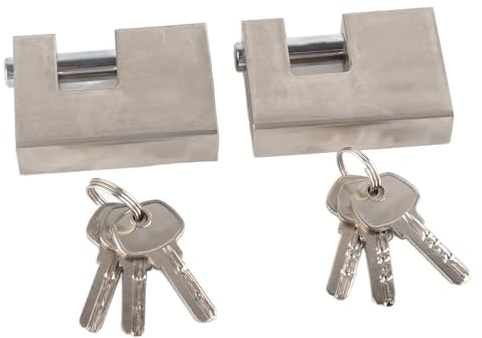 2 Vorhängeschlösser mit Schlüssel – 70 Mm Vorhängeschloss und 6 Schlüssel – Robustes Vorhängeschloss für Garagentore