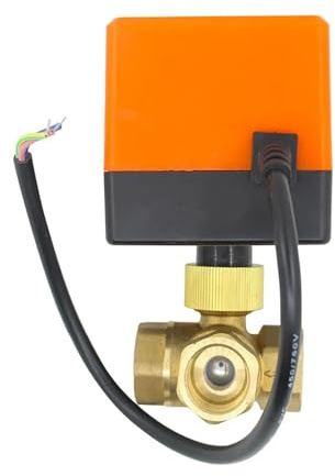 AC220v 1/2 pollici 3 vie valvola a sfera motorizzata valvola attuatore elettrico valvola a sfera elettrica AC220v Dn15 for impianto idraulico riscaldamento a pavimento