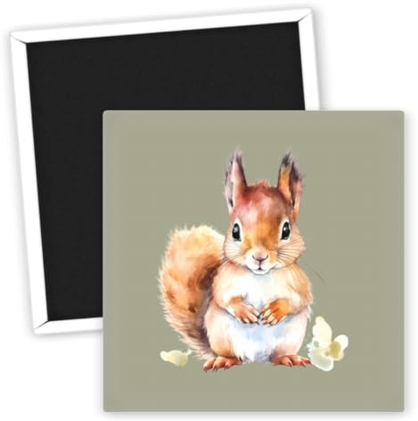 Süßer Eichhörnchen Kühlschrankmagnet - Tierliebhaber Geschenk - Lustige Tiermagnete - Eichhörnchen Deko - Kühlschrank Magnet Tiere - Tierische Kühlschrank Deko - Tierfreund Accessoires