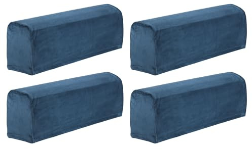 QUARKZMAN 4pz Copribraccioli per Divani per Sedie Divani Braccioli, Copribracciolo Divano Antigraffio, Blu Navy