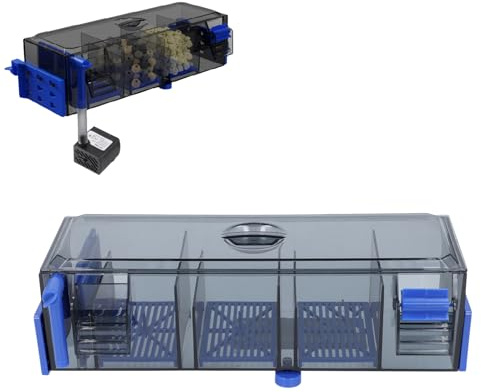 Hominas Filtro per Acquario Ultra Silenzioso 30 Db Filtro a Cascata per Acquari Sistema di Filtraggio e Ossigenazione Sospensione Doppia Faccia per Pulire L'acquario