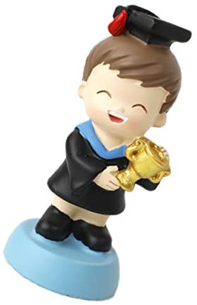 ERINGOGO Graduation Cake Ornament Chic Resin Doctor Boy Figure for Cake Decorating and Cupcake Accents and Reusable Decor for Graduation Celebrations
