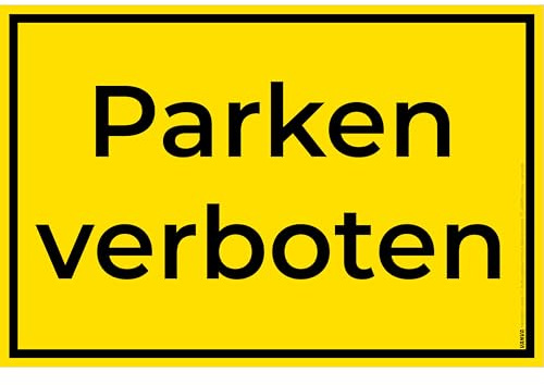 Parken verboten Schild 30 x 20 cm 1 Stück Parken verboten Schilder Hartschaumplatte 300x200x3mm von vanva